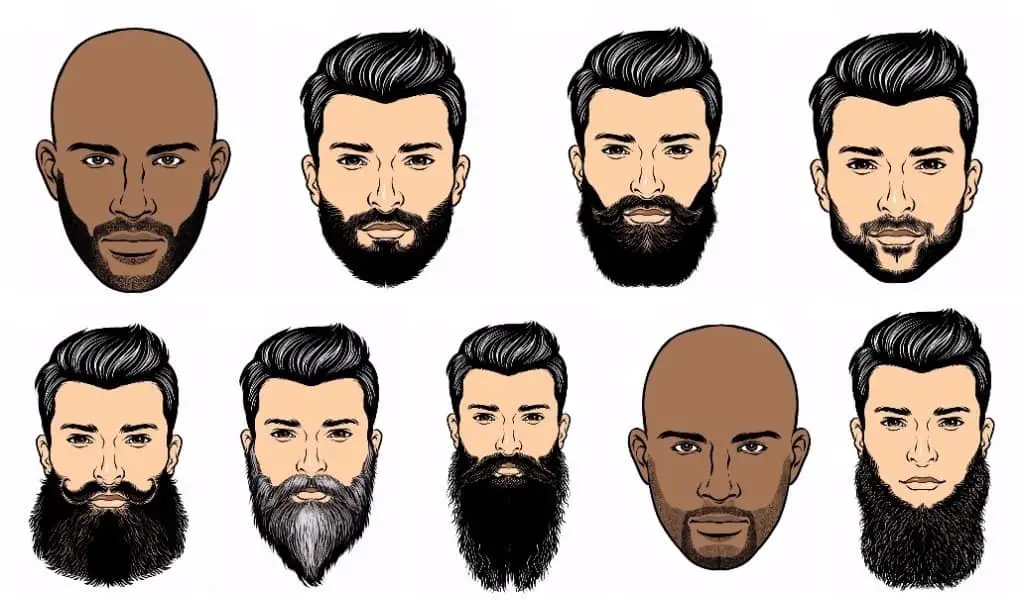 La forma de su cara para su estilo de barba