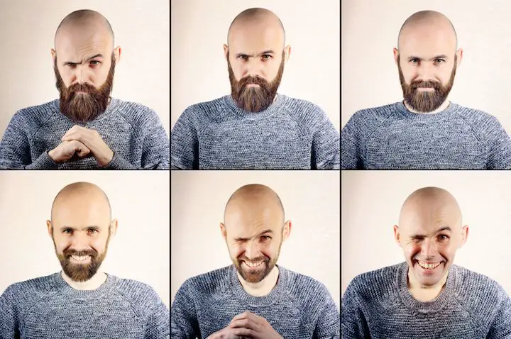 El proceso de crecimiento de la barba del calvo